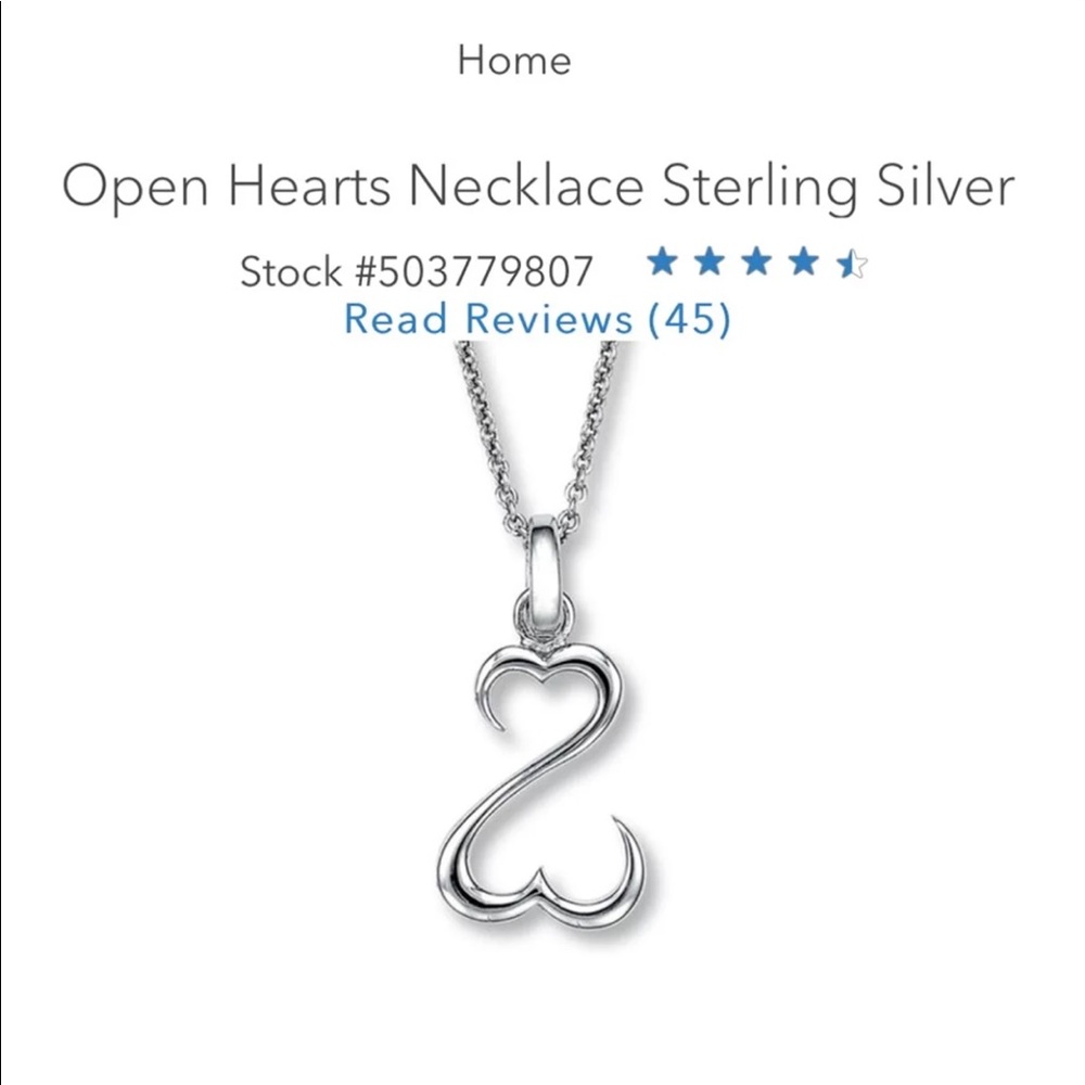 Kay Jewelers Open Heart Necklace